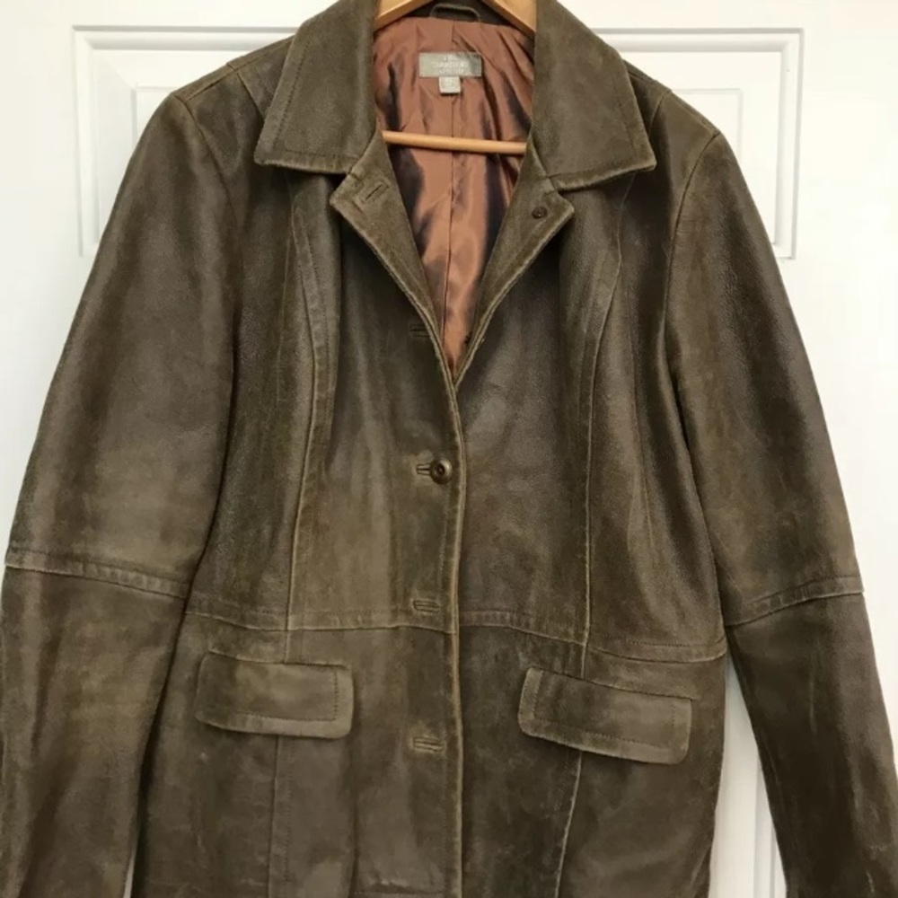 New Brown Territory Ahead leather jacket XL
